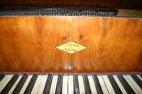 Tafelklavier Johann Peter Moos, Nürnberg ca. 1820: Detail Klaviaturraum